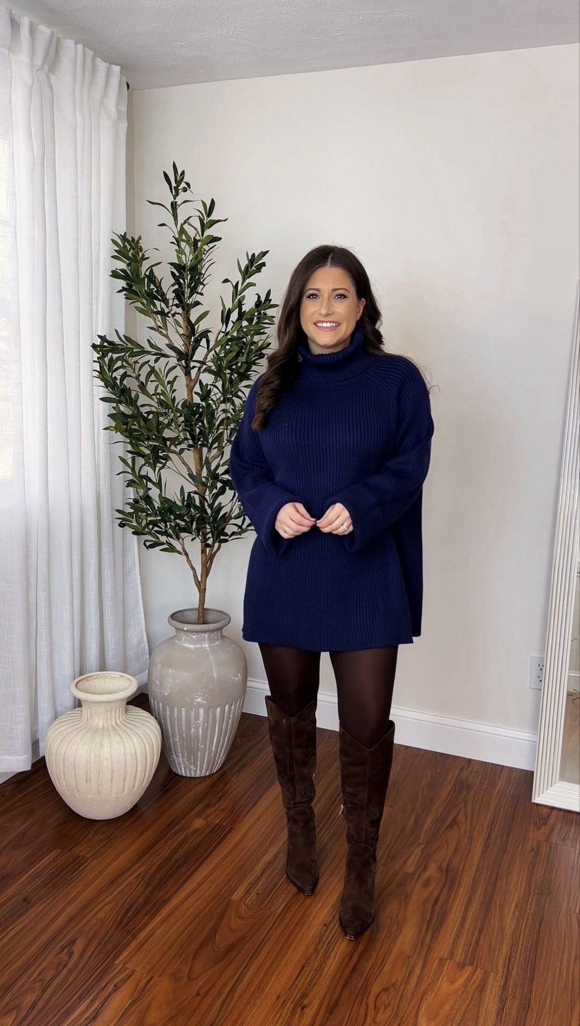 Easy Holiday Party Look 🖤 i’m 5’1 wearing size large in the turtleneck sweater to wear it as a dress 

#LTKootd #LTKgrwm #LTKHoliday