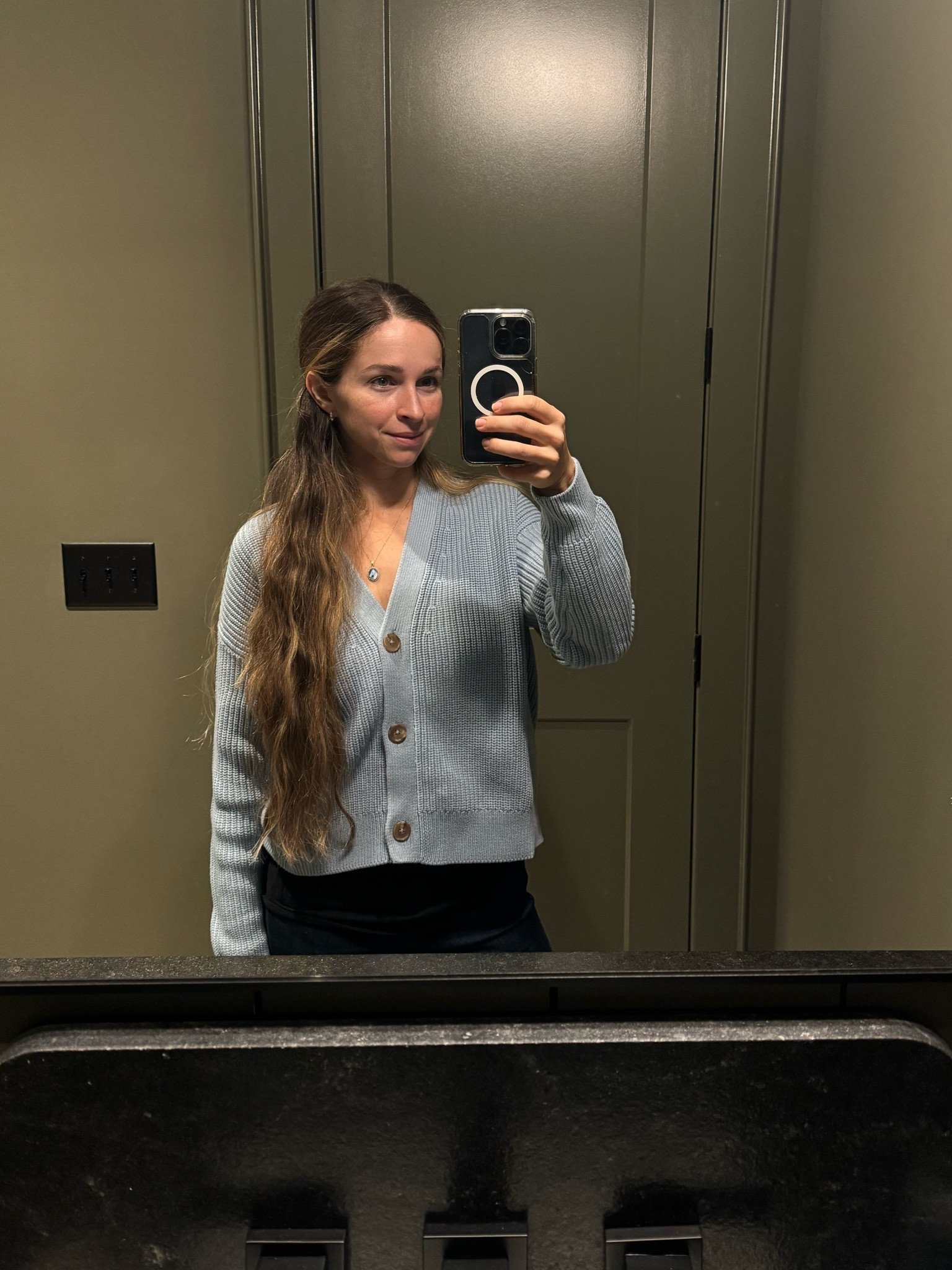 This boxy cropped cardigan comes in a bunch of different colors. Wearing size small. Wearing it with a nursing bra from Bodily. 

#LTKFindsUnder50 #LTKSeasonal #LTKBaby