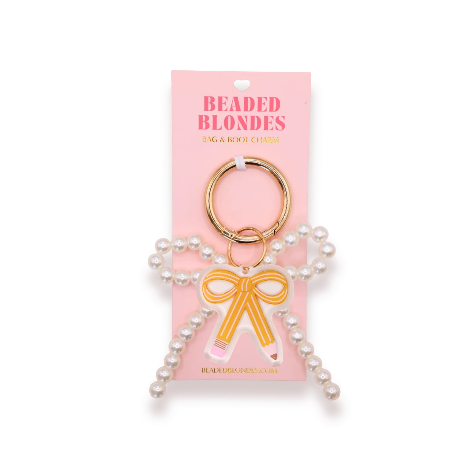 Pencil Bow Bag & Boot Charm | Beaded Blondes