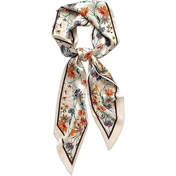 Livrerpi Silk Feeling Head Scarf Fashion Satin Hair Scarf Square Long Scarves for Women Gifts | Amazon (US)