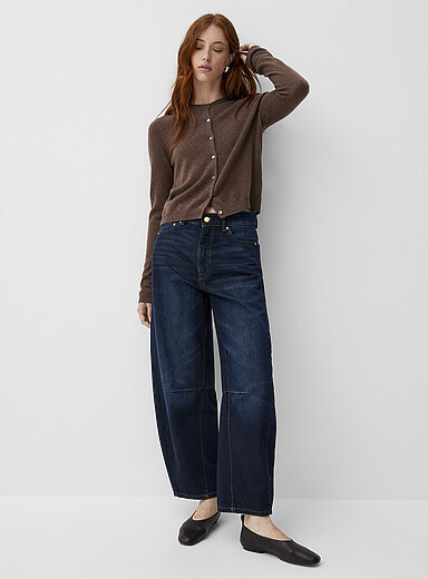 Dark indigo Miro jeanFit: Barrel leg, high rise | Simons