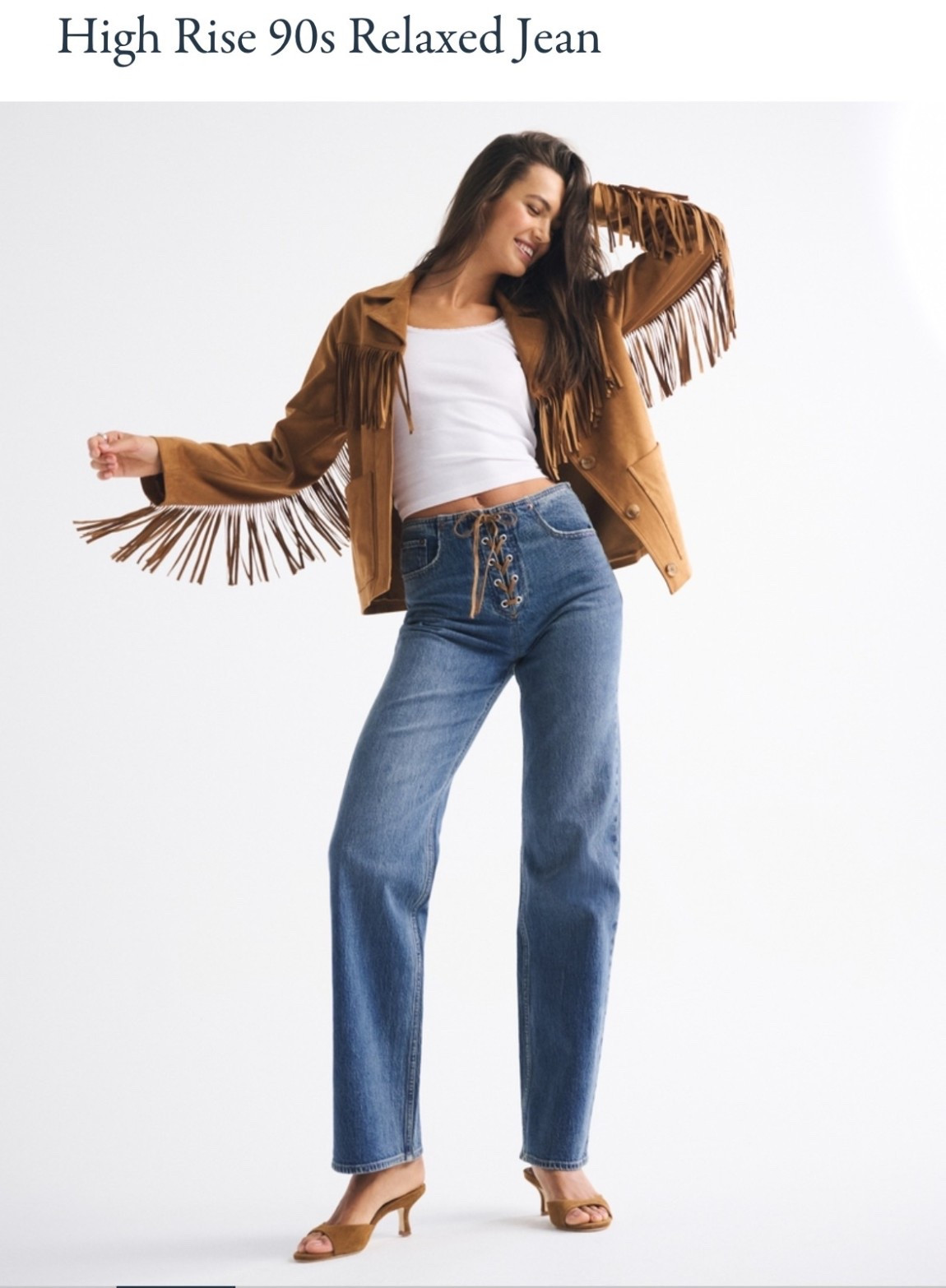 I had these lace up jeans in the early 2000s and now they are back!!! The nostalgia!