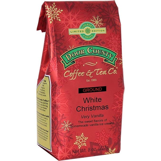 Door County Coffee, Holiday Flavored Coffee, White Christmas, Vanilla Ice Cream Flavored Coffee, ... | Amazon (US)