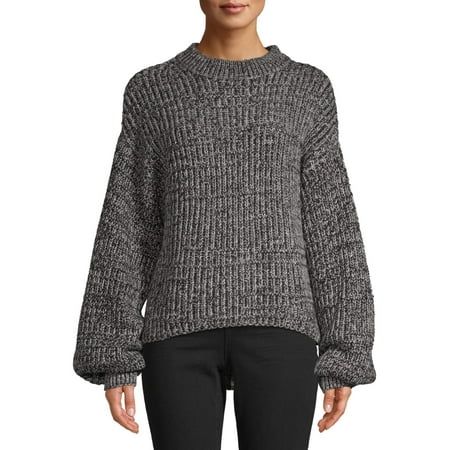 Time and Tru Women's Mock Neck Pullover | Walmart (US)