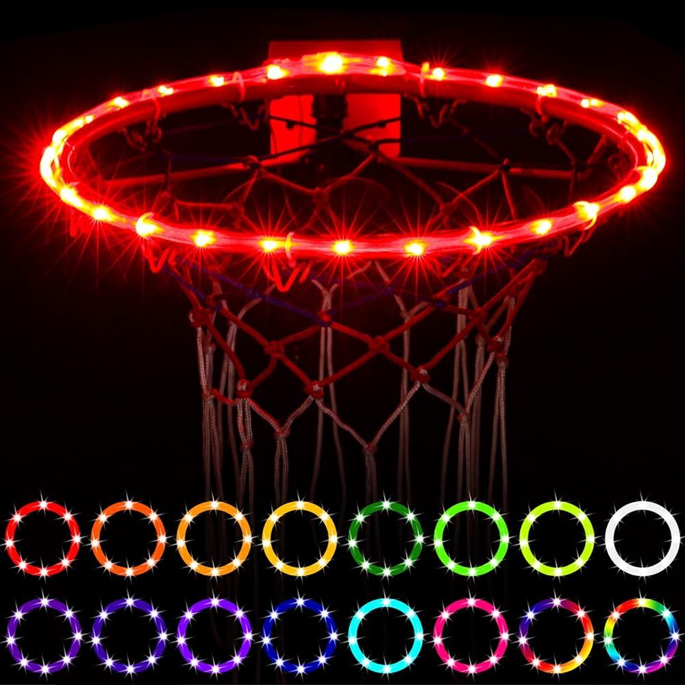 Waybelive LED Basketball Hoop/Rim Lights, Remote Control , 16 Color Change by Yourself, Waterproo... | Amazon (US)