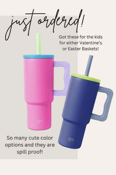Valentine’s Day or Easter basket gift ideas for kids! Love these simple modern tumblers! The are leak/spill proof dishwasher safe and come in so many cute colors! Amazon finds and favorites!

#LTKfindsunder50 #LTKkids #LTKGiftGuide