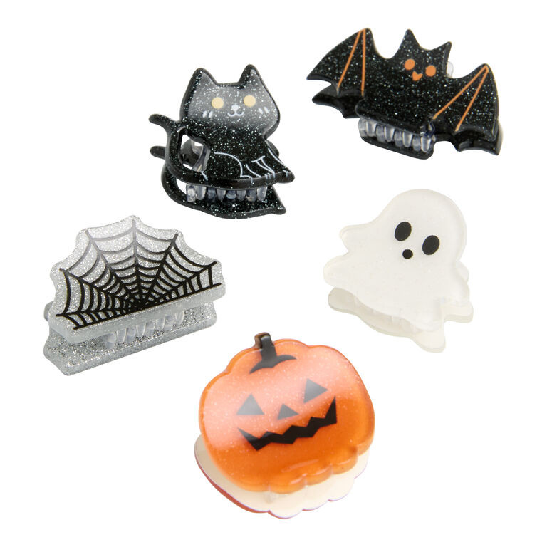Glitter Acrylic Halloween Mini Claw Clips 5 Pack | World Market