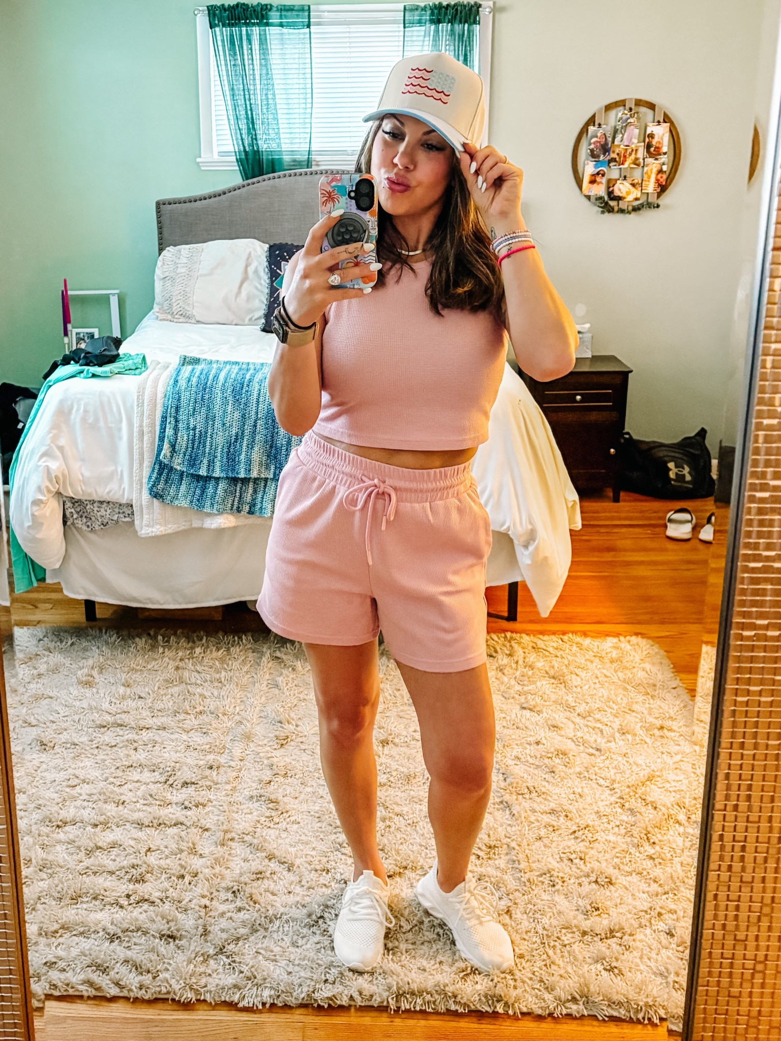 Summer / 4th of July Outfit!! 
Set under $35
Shoes under $20
Hat available in blue or pink!! 

#LTKStyleTip #LTKSaleAlert #LTKShoeCrush