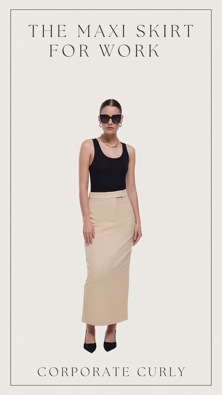 Maxi skirts are very in right now, and you can talk in style one for work


#LTKworkwear #LTKFind #LTKunder100