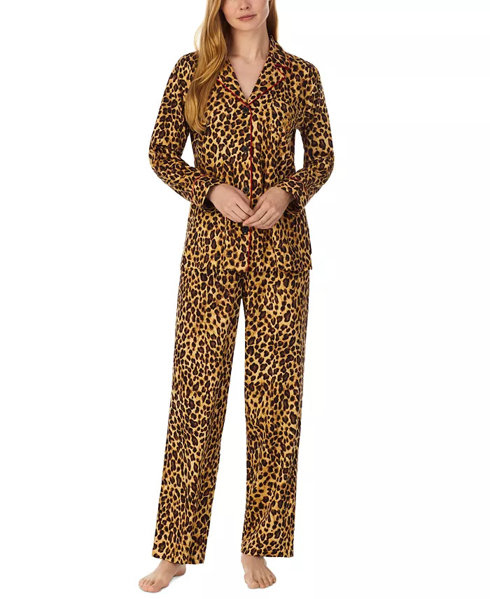 Women's Printed Sateen Pajamas Set | Macys (US)