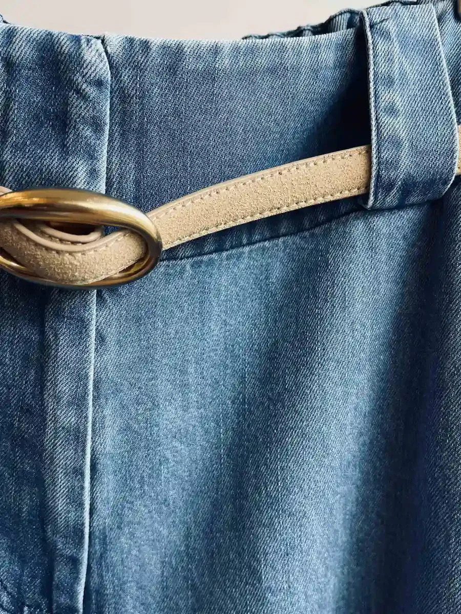 Women's Chelsea Suede Belt in Straw | Brochu Walker | Brochu Walker