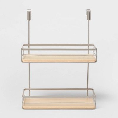 Over the Cabinet Tiered Shelves with Wood - Brightroom™ | Target