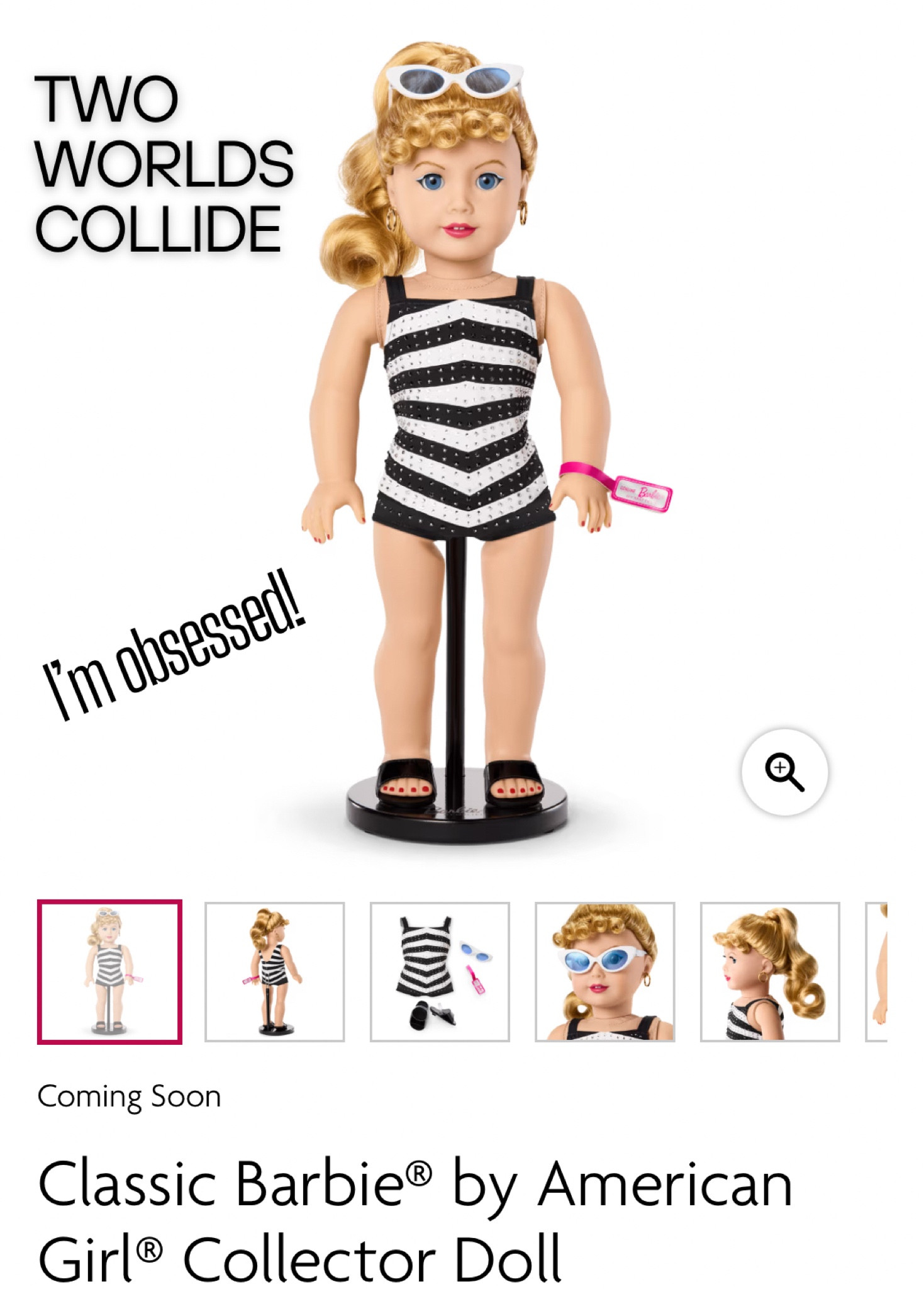 When worlds collide!
.
Who else is loving this Barbie by American Girl Collector Doll?
.
To say that I’m obsessed is an understatement.

#LTKHoliday #LTKover40 #LTKGiftGuide