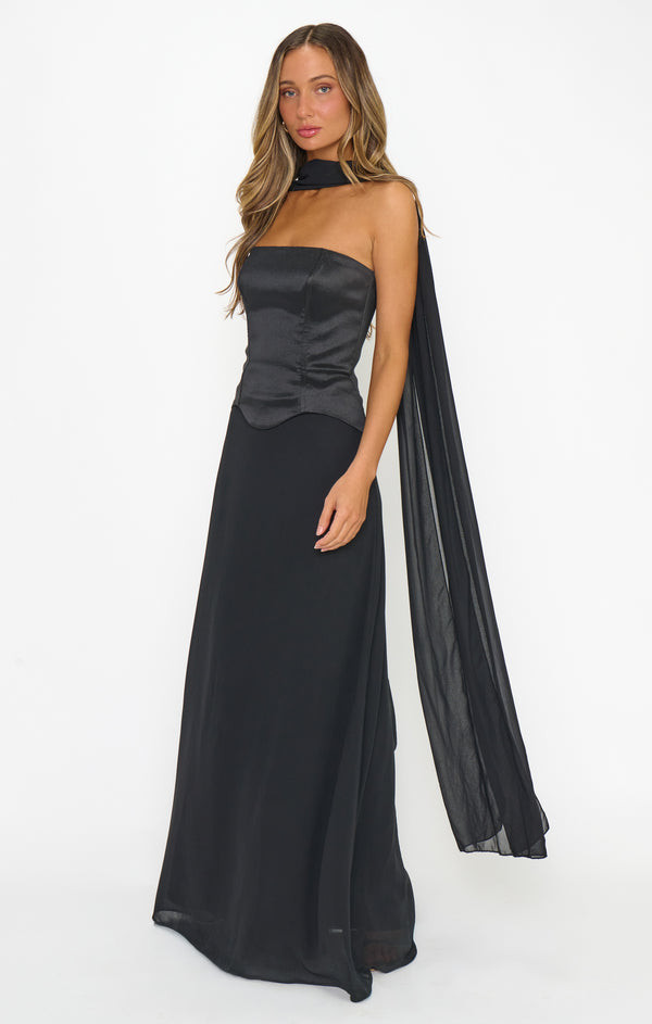 Jules Maxi Dress ~ Black Chiffon | Show Me Your Mumu