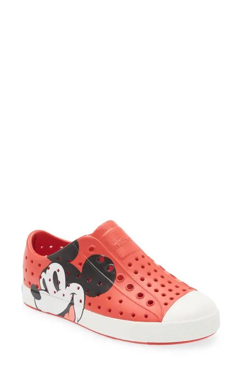 Native Shoes x Disney Jefferson Print Slip-On Sneaker in Torch Red/classic Mickey at Nordstrom, Size | Nordstrom