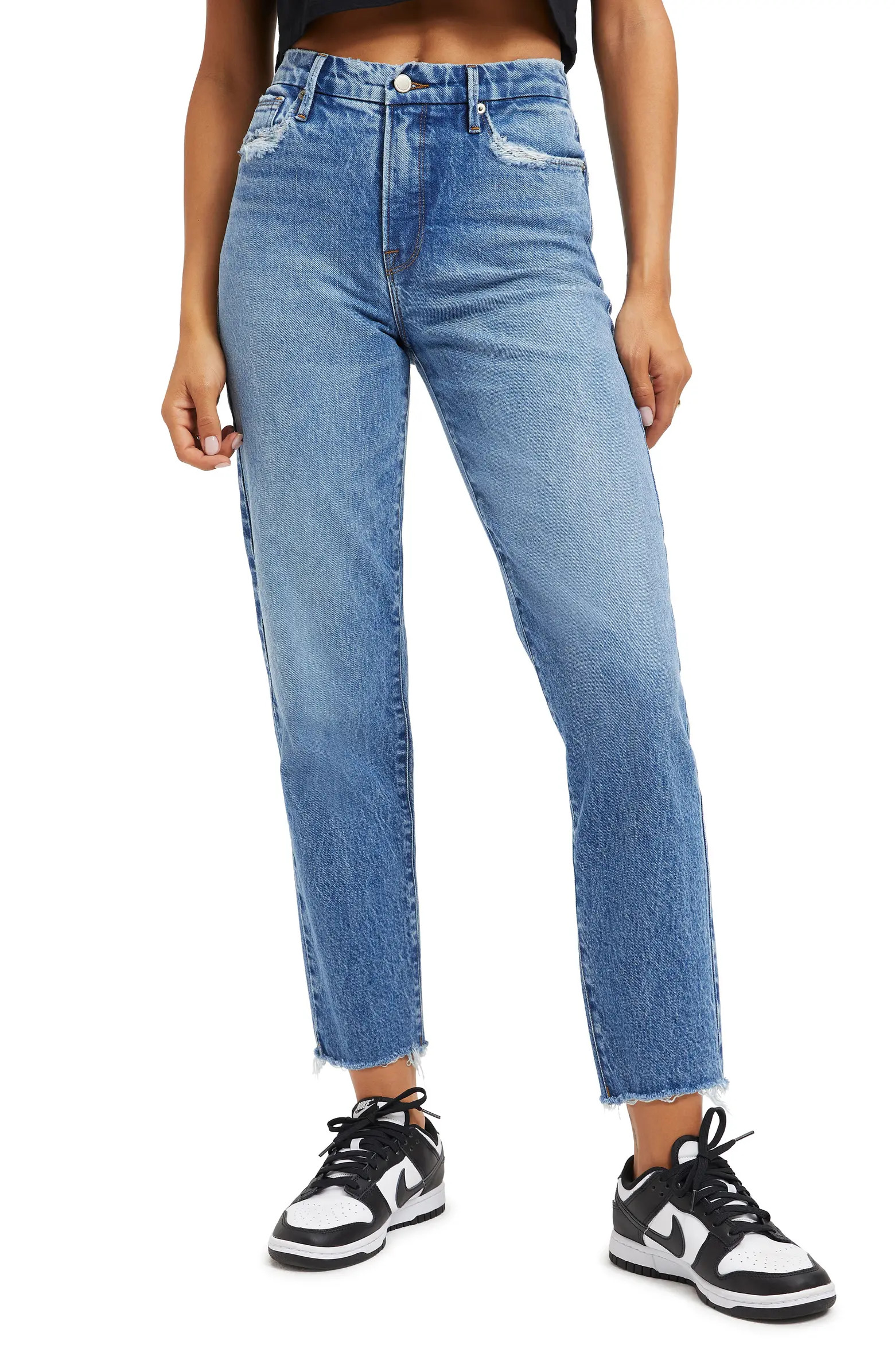 Good American Vintage High Rise Straight Leg Jeans | Nordstrom | Nordstrom