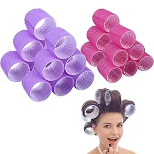 Jumbo Size Hair Roller sets, Self Grip, Salon Hair Dressing Curlers, Hair Curlers, 2 size 24 pack... | Amazon (US)