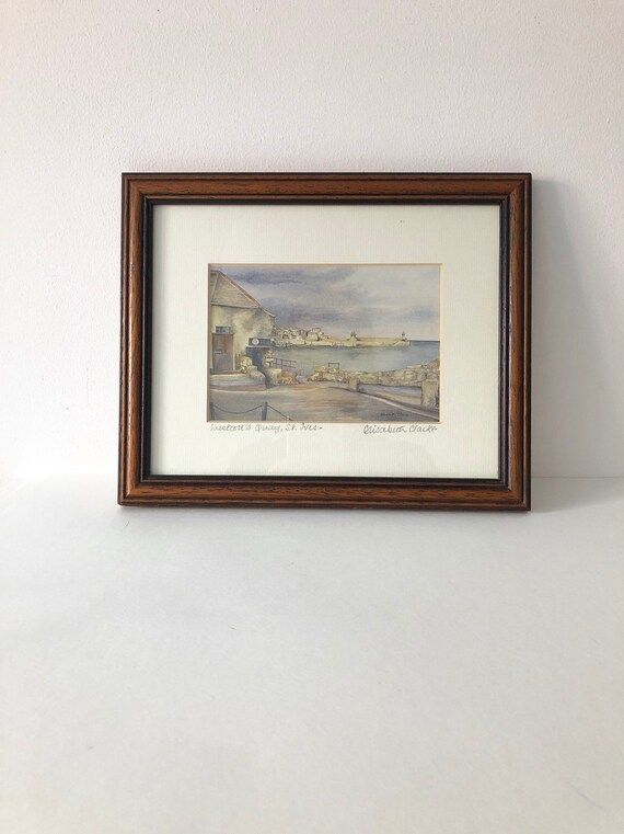 Vintage Framed Print, Framed and Signed Print, Cornwall Scene, Wall Hanging, St Ives | Etsy (US)