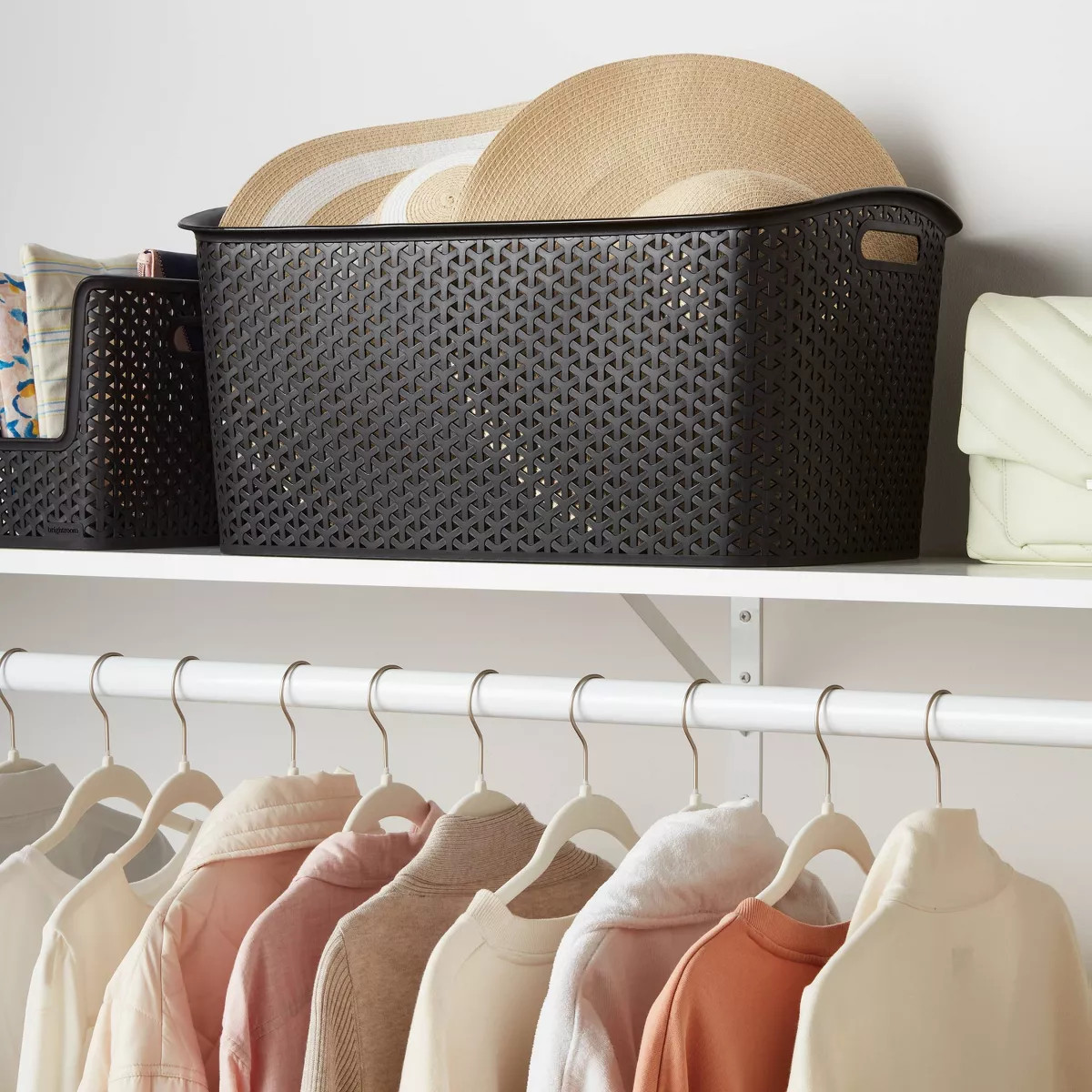 Y-Weave Jumbo Decorative Storage Basket Black - Brightroom™ | Target