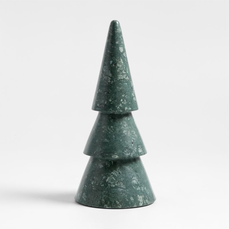 Large Green Marble Christmas Tree 13" + Reviews | Crate & Barrel | Crate & Barrel