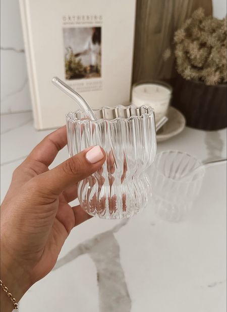 The prettiest rippled cups + straws // 4 for $20 #drinkware #cups #ribbedcups #aestheticcup #amazonfind #amazonhome #amazonmusthave #giftidea #housewarminggift #kitchenfind #kitchendecor #barware 

#LTKunder50 #LTKFind #LTKhome