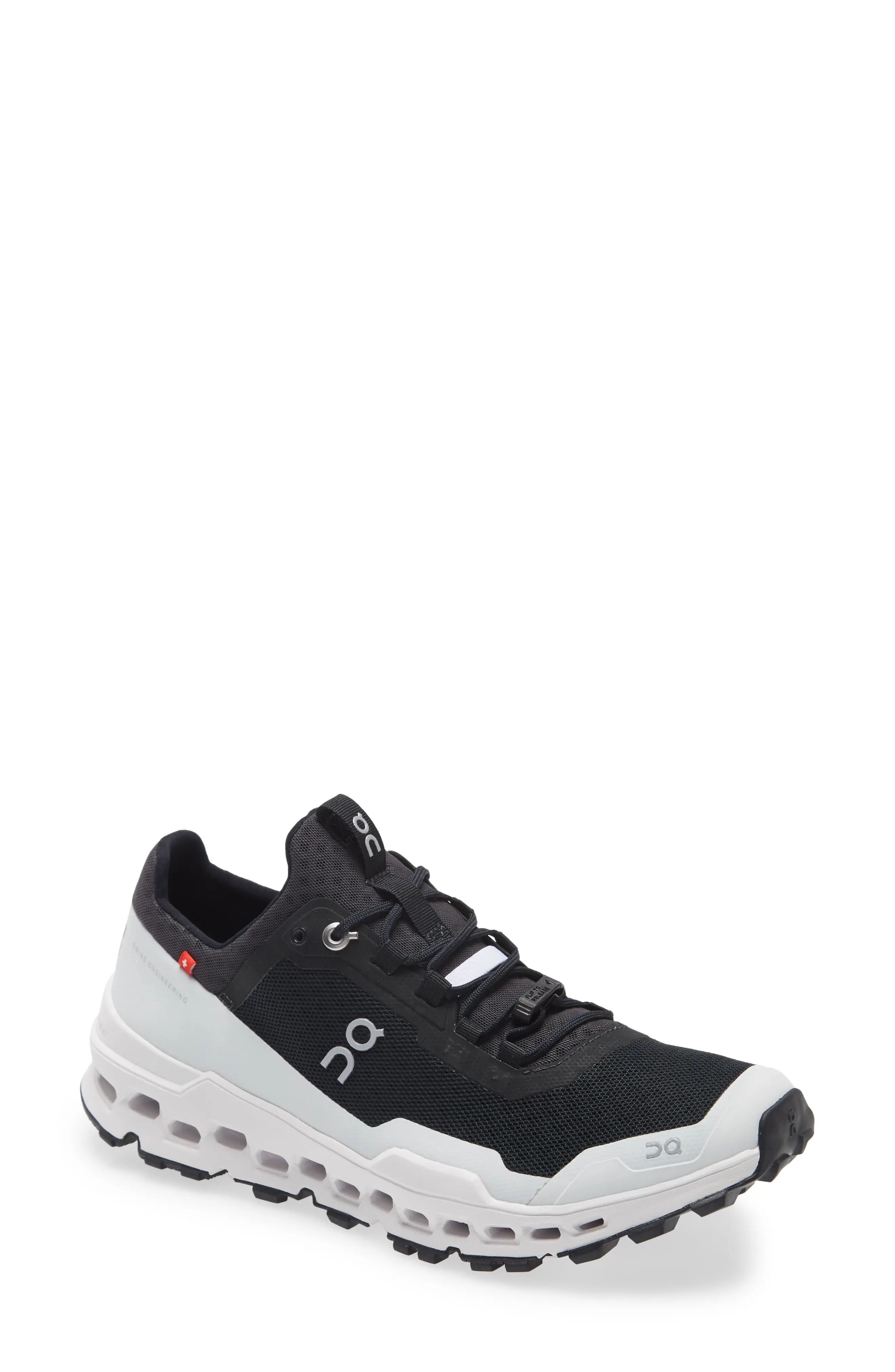 On Cloudultra Trail Running Shoe, Size 7.5 in Black/white at Nordstrom | Nordstrom