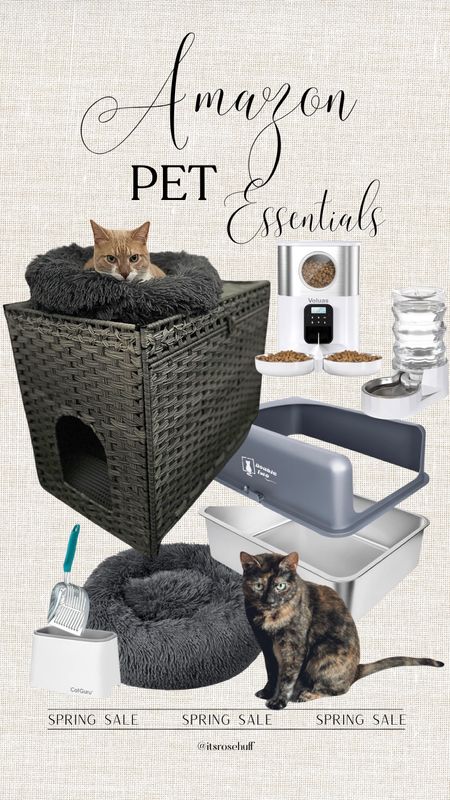 Duke & Duchess most loved essentials. Calming cat bed, enclosed lounge/litter crate, automatic feeders, SS litter box & scoop (for ultimate sanitation) & pretty litter. These items are absolute musts for happy kitties. 

#LTKhome #LTKfamily #LTKsalealert