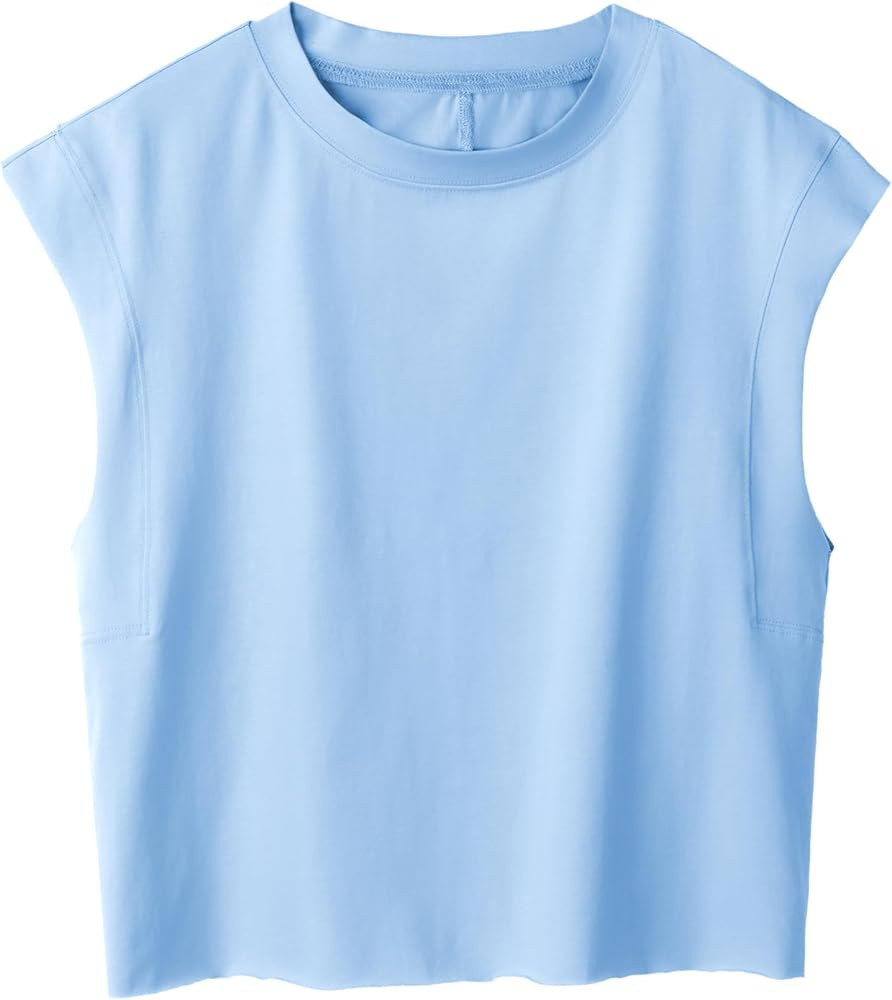 Ainangua Oversized Tank Top for Women Sleeveless Athletic Cropped Activewear Workout Yoga Gym Top... | Amazon (US)