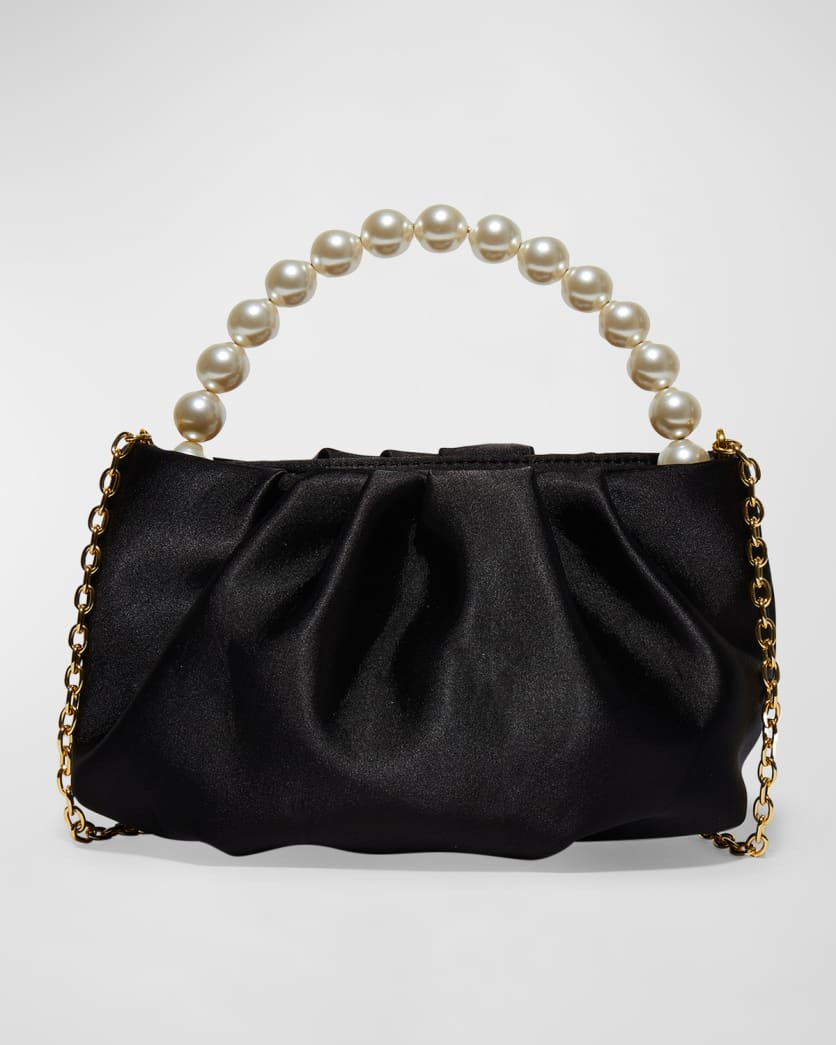Lele Sadoughi Marlowe Satin Evening Top-Handle Bag | Neiman Marcus