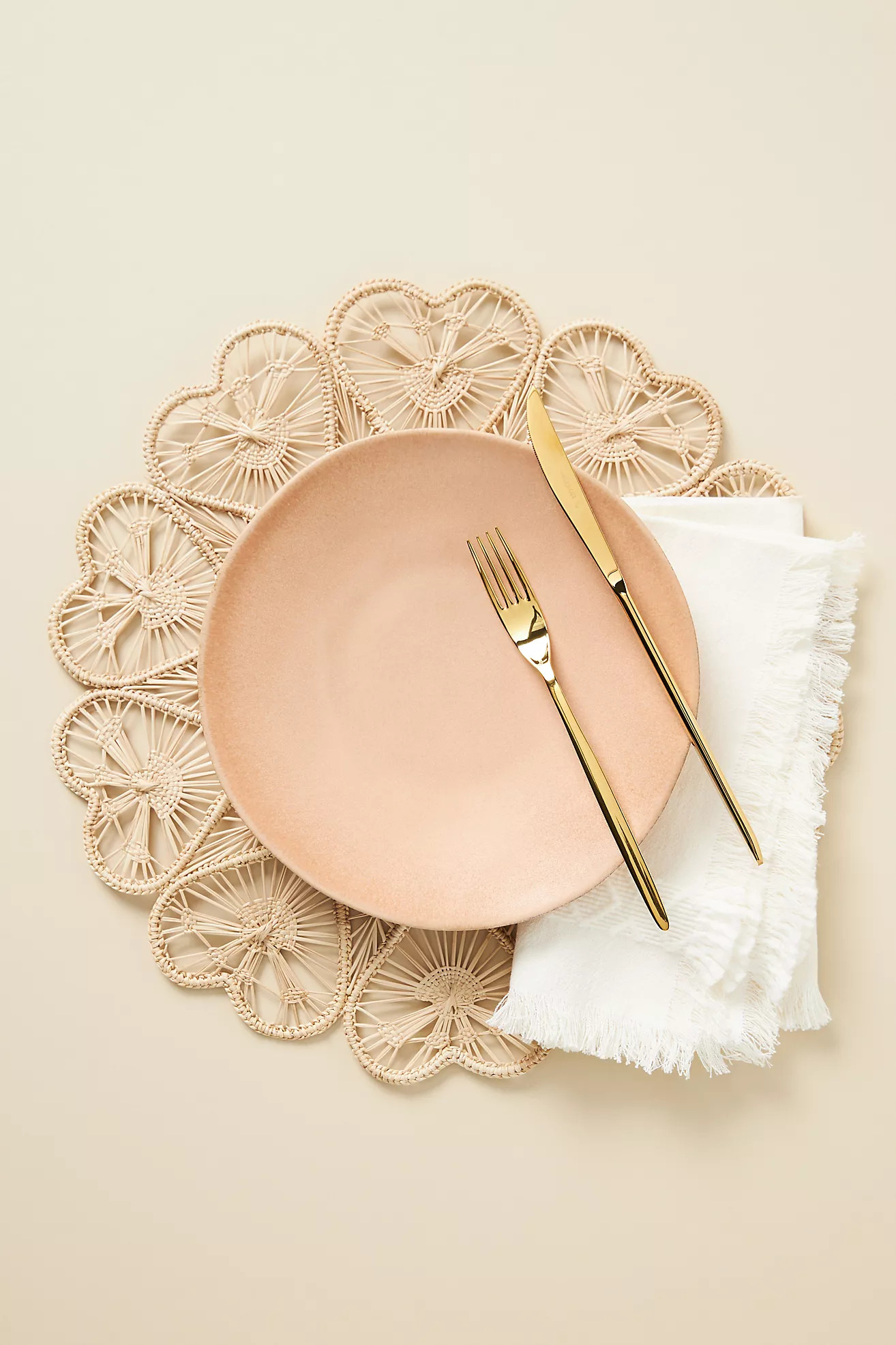 Klatso Handwoven Heart Placemat | Anthropologie (US)
