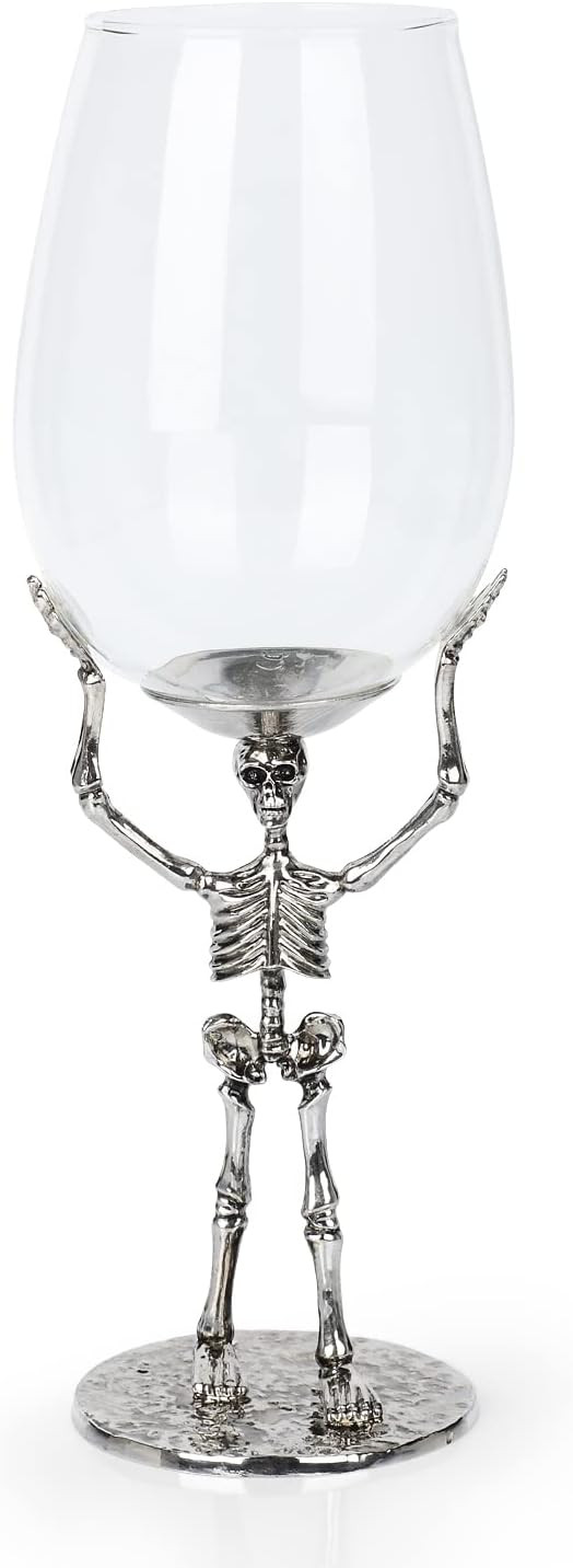 RHFF Halloween Skull Wine Glass, Skeleton Ghost Hand Wine Glass, Halloween Drinking Glasses, Skel... | Amazon (US)