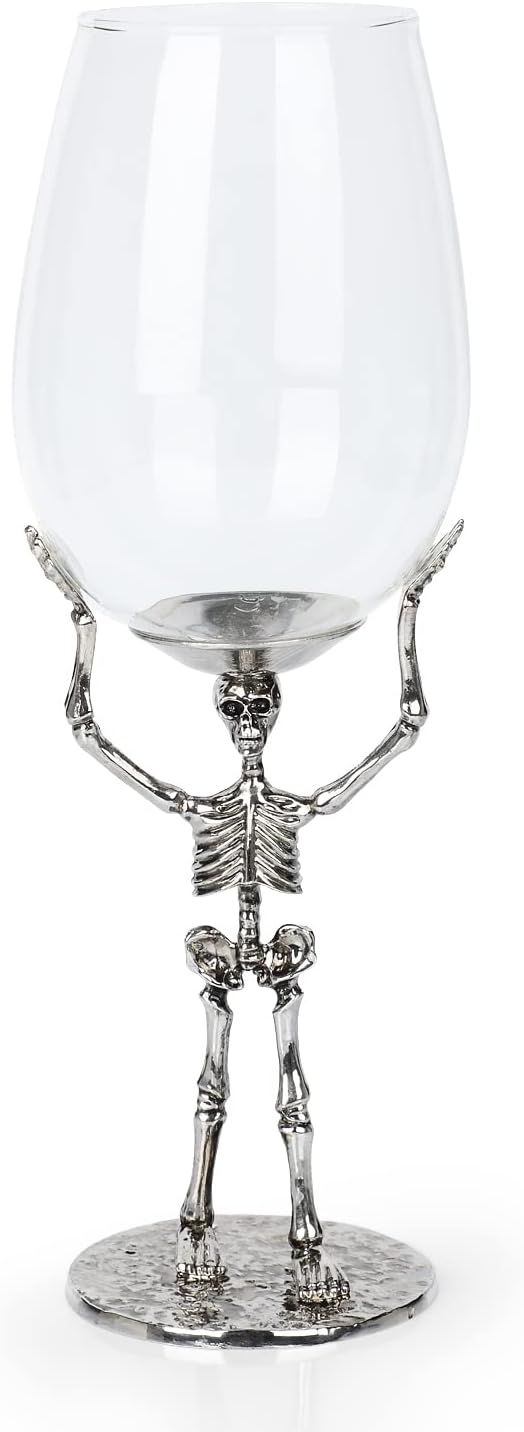 RHFF Halloween Skull Wine Glass, Skeleton Ghost Hand Wine Glass, Halloween Drinking Glasses, Skel... | Amazon (US)
