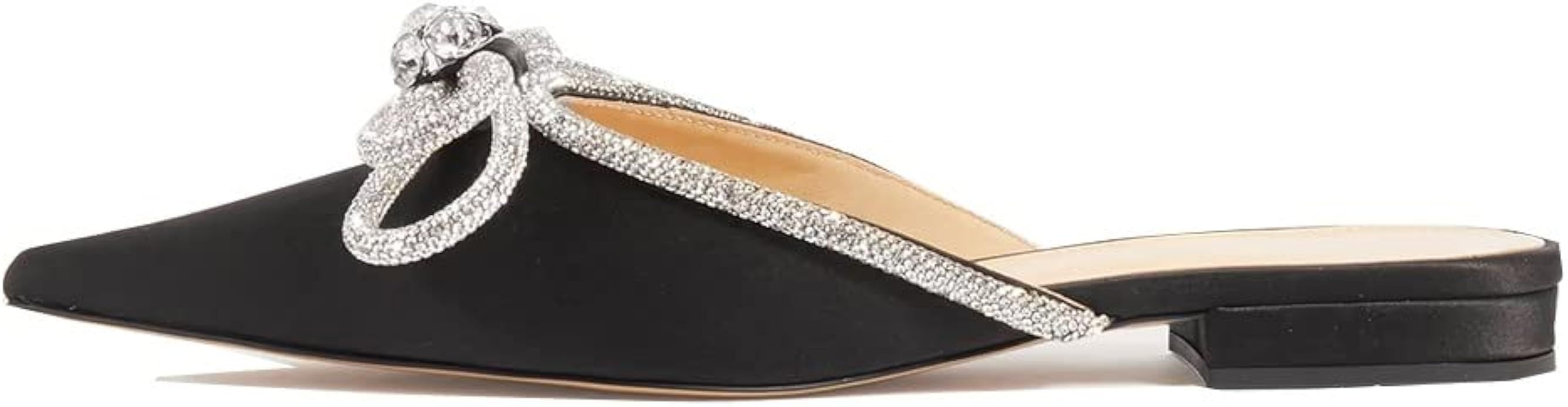 Divanne Women's Flat Mules, Pointed Toe Backless Loafer Shoes Rhinestone Bowknot Slip on Mule Sli... | Amazon (US)