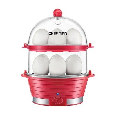 Chefman Rapid Double Decker Electric Egg Cooker - Red | Target