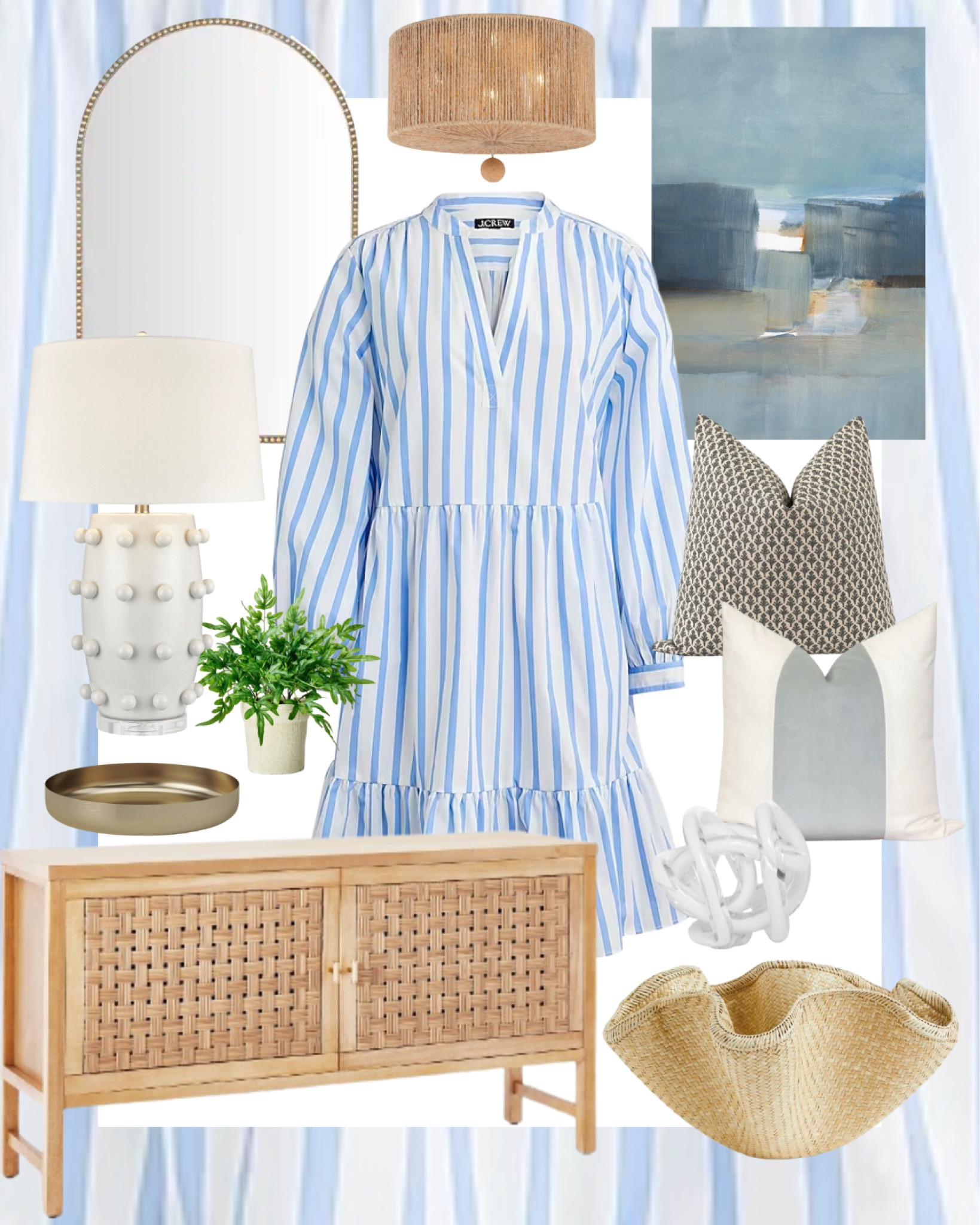 Loving this blue stripe dress and it’s on sale today! Perfect for summer and those cooler beach days. 

Stripe dress, abstract art, linden lamp, white lamp, woven basket, pillow covers, blue art, woven light, lamp decor, gold tray, velvet pillow, greenery, faux plant, fern, console table, woven console, arch mirror, gold mirror, brass mirror, home decor, dress, spring dress, wedding guest dress


#LTKsalealert #LTKhome #LTKunder100