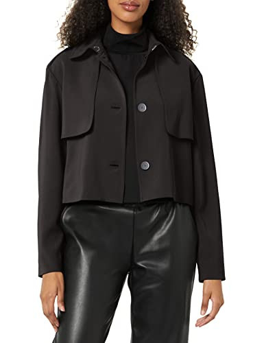 Theory Women's Crop Trench, Black, P | Amazon (US)