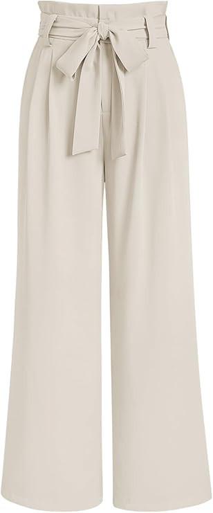 LILLUSORY Wide Leg Dress Pants Women's Paperbag High Waisted Business Casual Trousers with Remova... | Amazon (US)