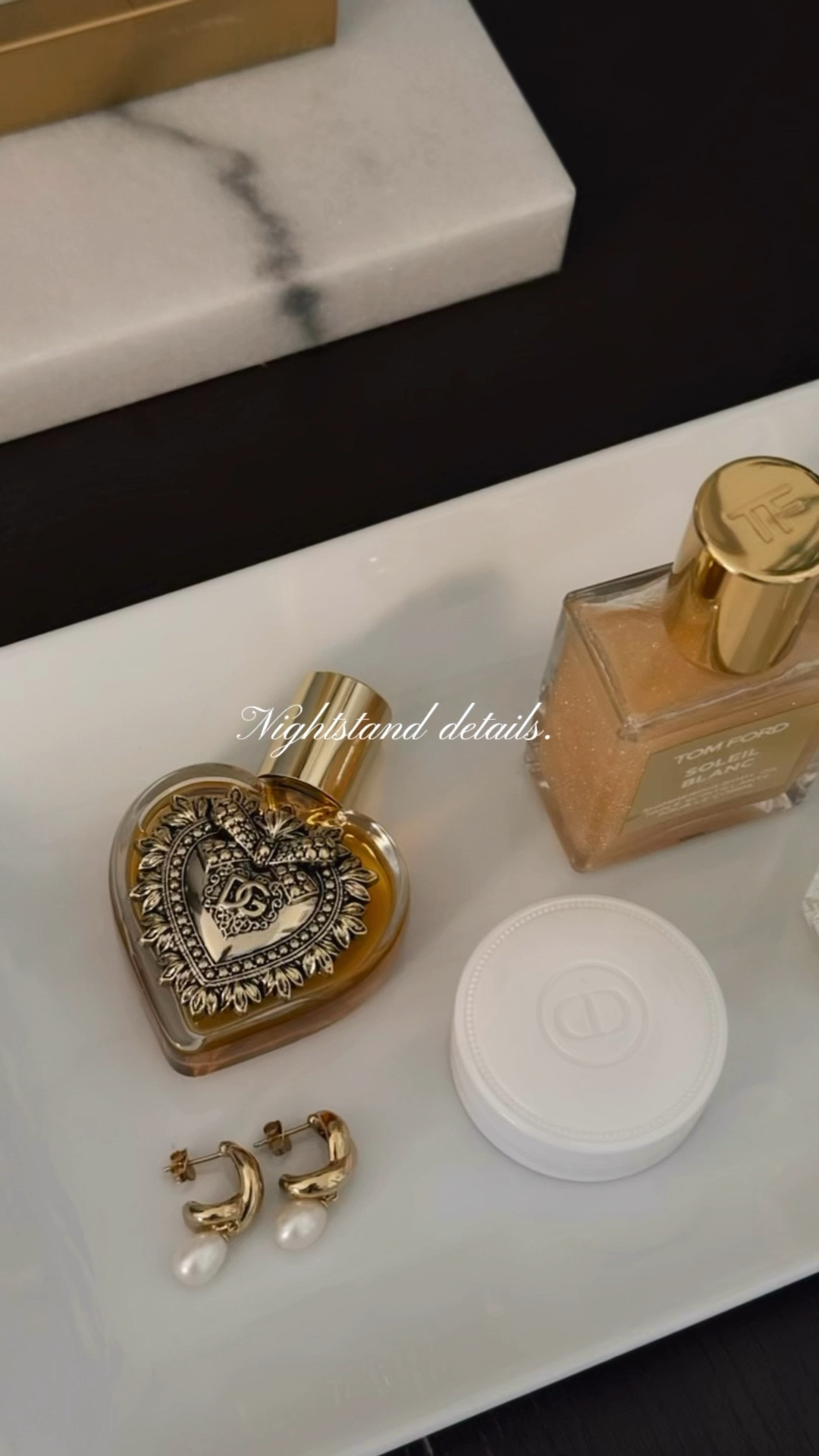 Nightstand edit 🌙
The details are ever-evolving, but here are two new additions:

🍬 Lollila Hand Cream – Sugared Pastille, the packaging is a dream, the box opens with a Socrates quote, and the cream itself is silky, soft, and never greasy. A staple for the long run. 

💌 Dolce & Gabbana Devotion — minimal, stunning, heart-shaped, and beautiful in every way. Less is more, but what a statement. 

Two that aren’t going anywhere. ✨

—

#LolliaLove #DGBDevotion #NightstandDetails #CuratedFavorites #LuxuryBeauty

#LTKBeauty #LTKFindsUnder100 #LTKFindsUnder50