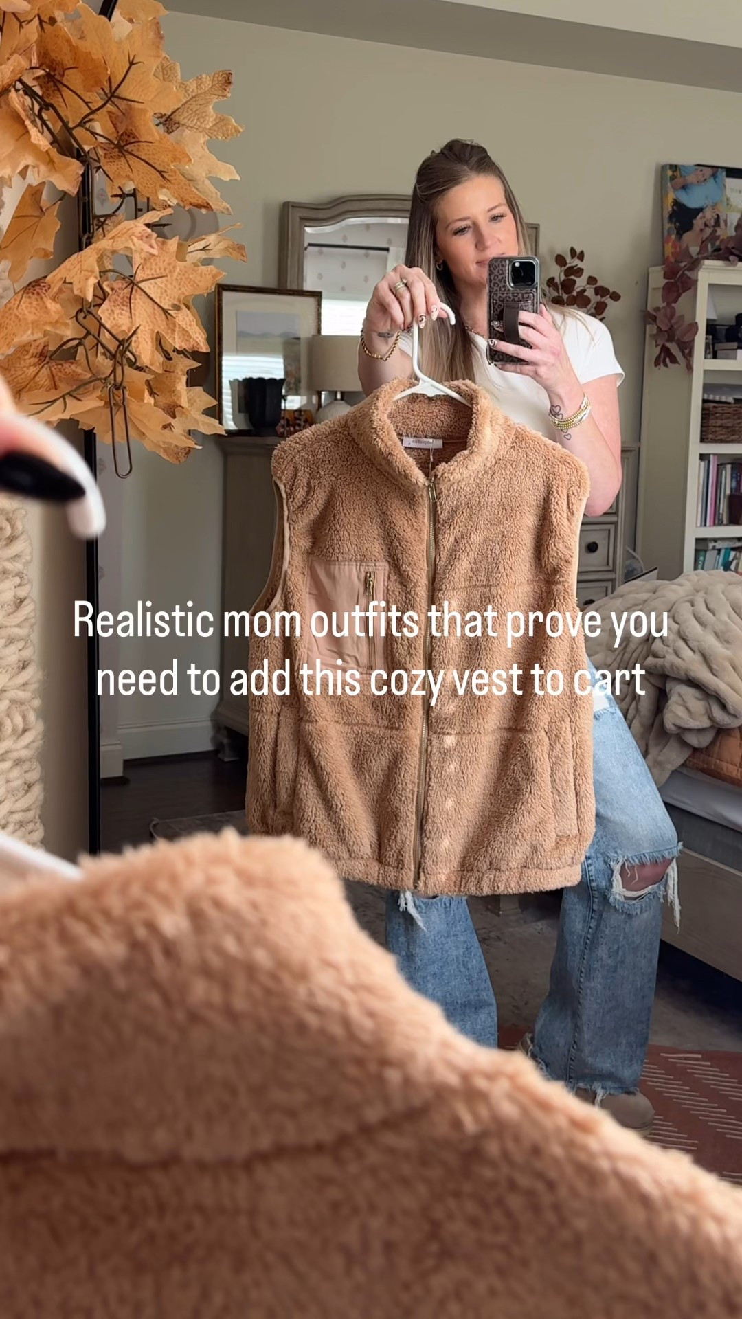 This cozy vest goes with any and everything & to prove it here are a bunch of realistic, everyday mom looks that are perfect paired with it! Fitted tees, regular tees & leggings, baggy sweat set, graphic tees & crews, cute henleys, hoodies, waffles, sweaters. And pockets so you have something to do with your hands 😆 🍂 

It’s the perfect layering piece for transitional season all the way into winter. 

#LTKStyleTip #LTKU #LTKSeasonal