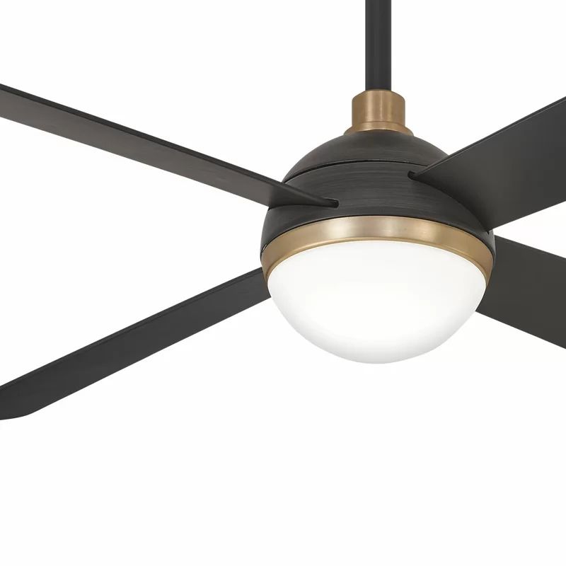 54" 4 - Blade LED Standard Ceiling Fan with Remote Control and Light Kit Included | Wayfair North America