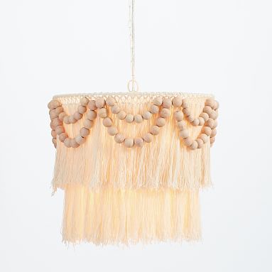 Tiered Fringe Chandelier | Pottery Barn Teen