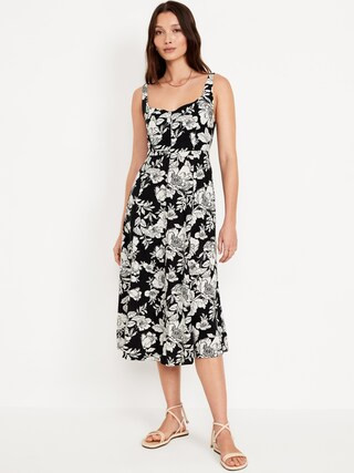 Fit & Flare Sleeveless Midi Dress | Old Navy (CA)