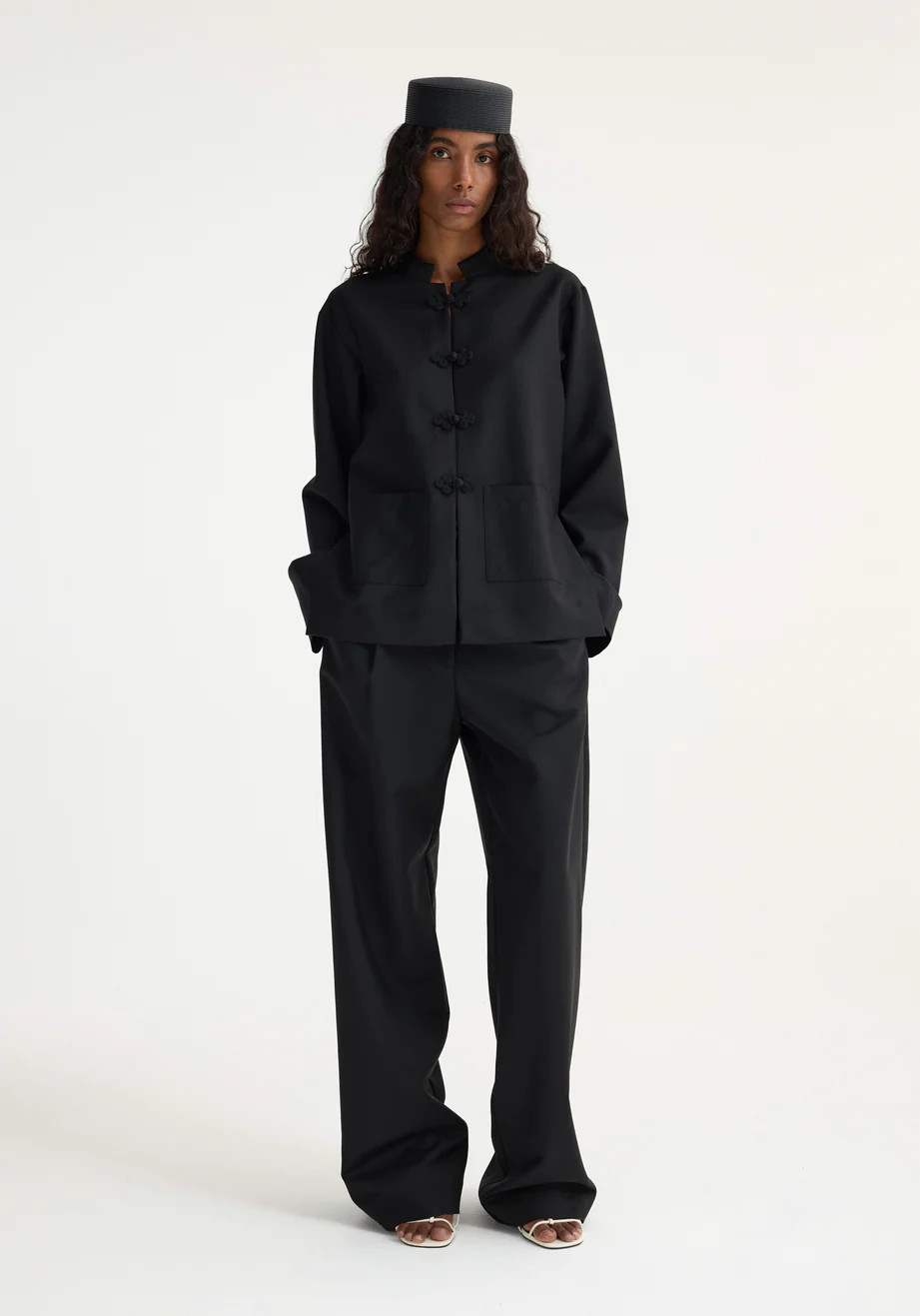 mandarin jacket | black | Rohe