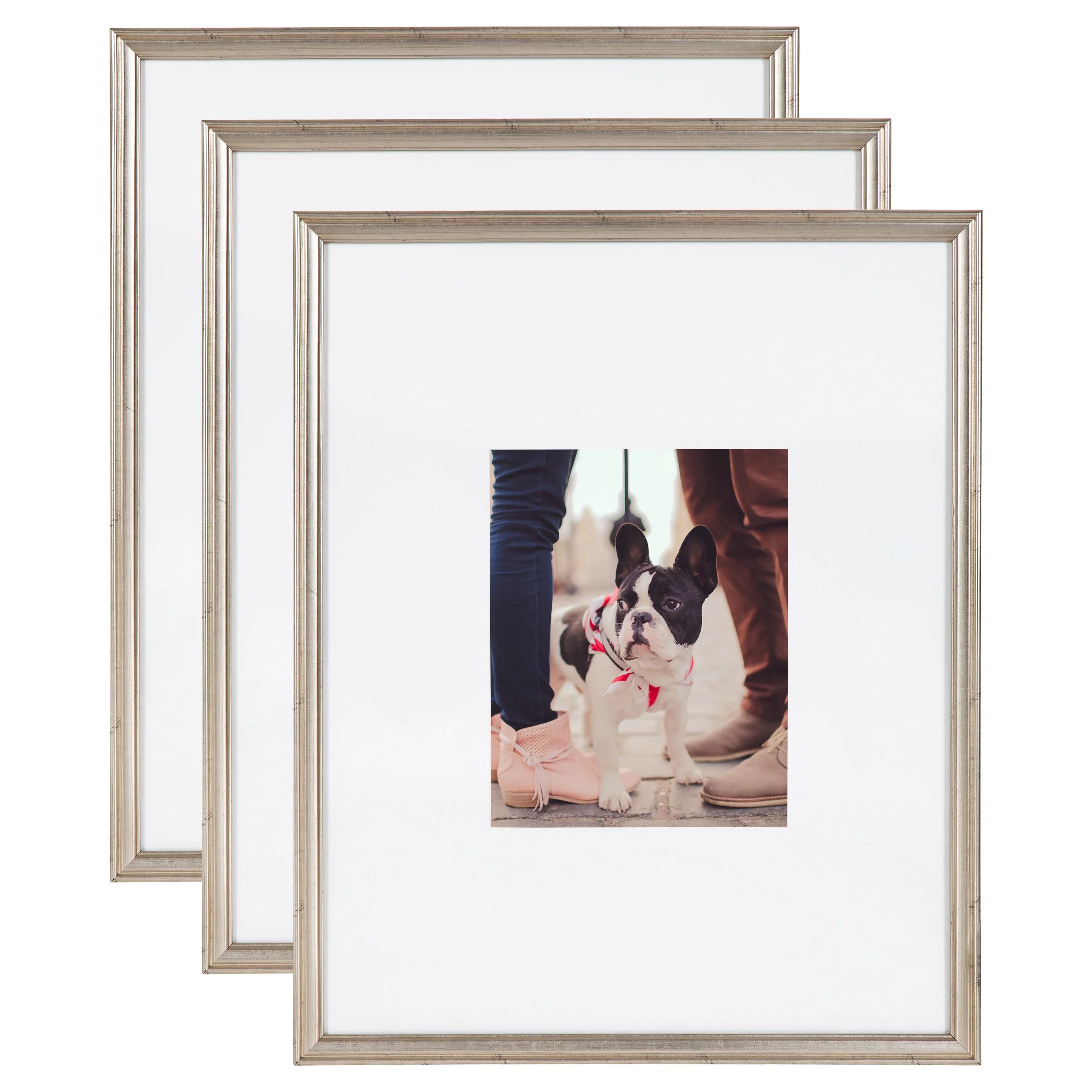 Kate and Laurel 8 x 10, 16 x 20 Silver Wall Picture Frame (3 Count) | Walmart (US)