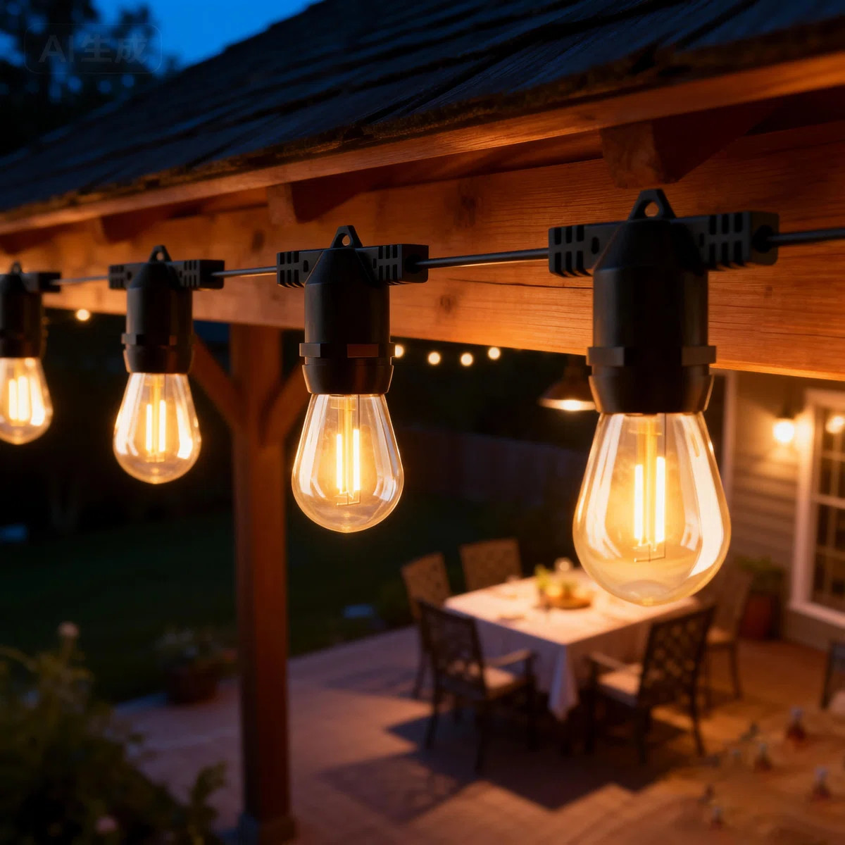 Kashayla 49FT 16-Bulb Solar & USB Charging Patio String Light 4 Modes with Remote Control Outdoor... | Wayfair North America