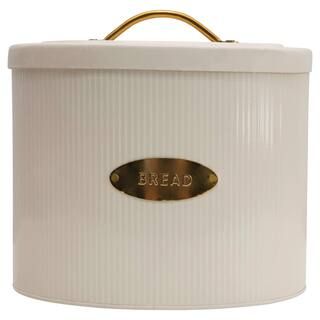10.75" White Oval Metal "Bread" Box with Lid | Michaels Stores