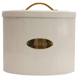 10.75" White Oval Metal "Bread" Box with Lid | Michaels Stores