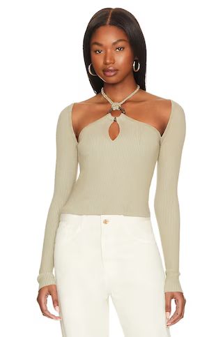 House of Harlow 1960 x REVOLVE Vella O Ring Halter Tie Top in Light Sage from Revolve.com | Revolve Clothing (Global)