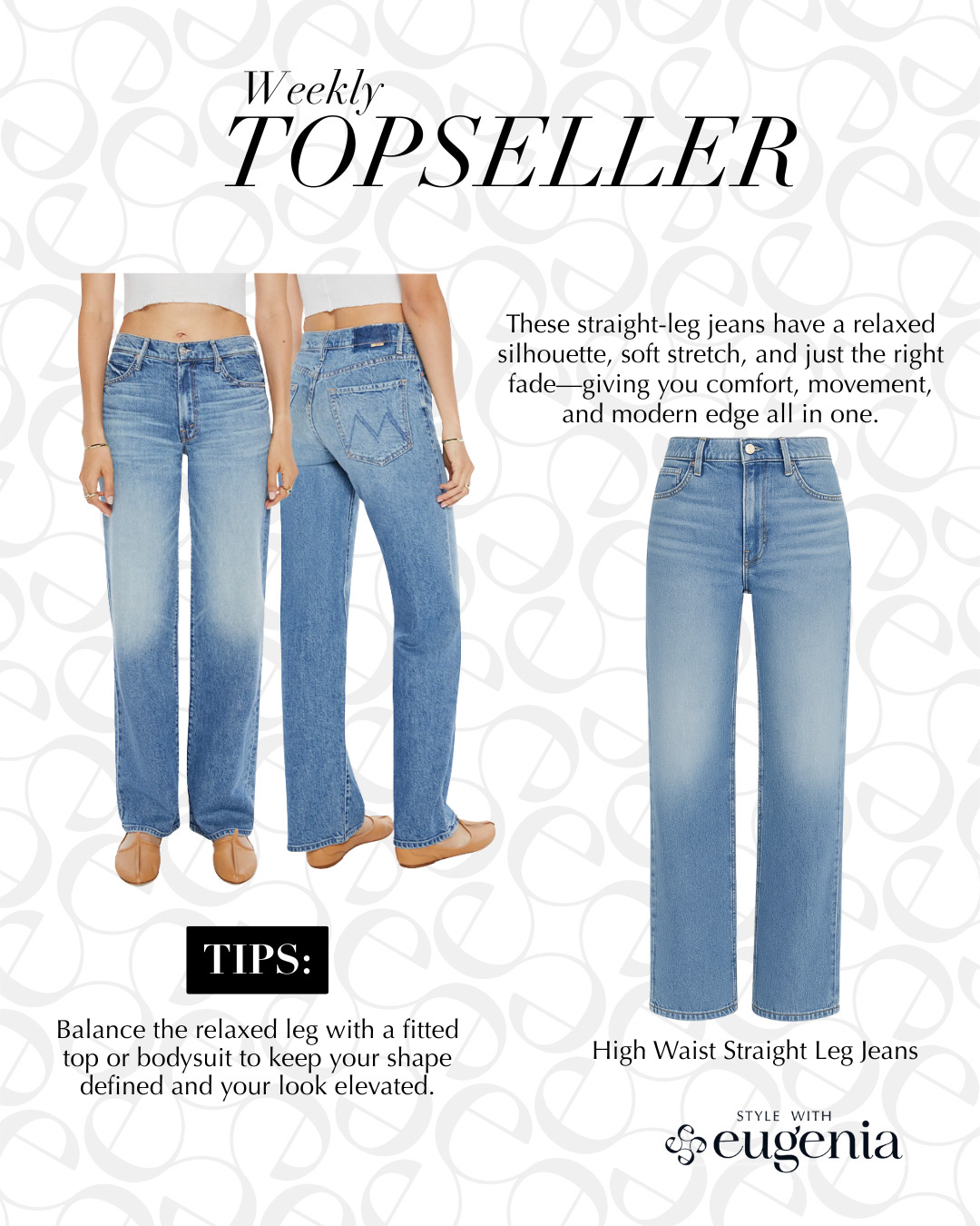 These are the jeans I reach for when everything else feels like a no. The High Waist Straight Leg Jean delivers a clean line, perfect rise, and just enough stretch to work with your body—not against it. My clients with real curves, real lives, and real standards all come back to these. 

 #LTKGiftGuide #LTKHoliday #LTKPetite