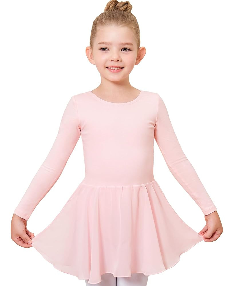 Stelle Ballet Leotards for Girls Long Sleeve Toddler Dance Leotard Outfits with Skirt Classic(Lit... | Amazon (US)